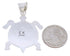 Multicolor Native American Mesa Design Turtle Silver Pendant MW77608